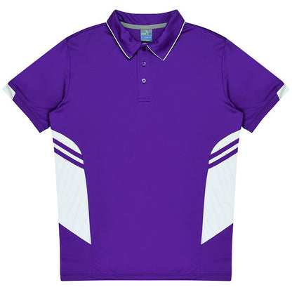 Aussie Pacific N1311 Tasman Mens Polo Purple/White