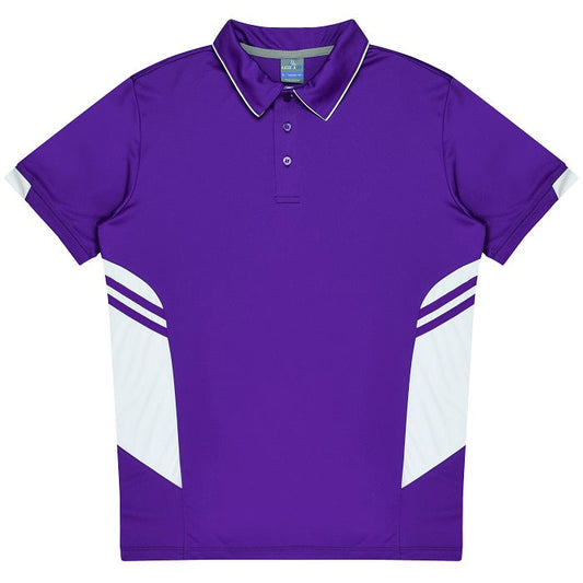 Aussie Pacific N1311 Tasman Mens Polo Purple/White