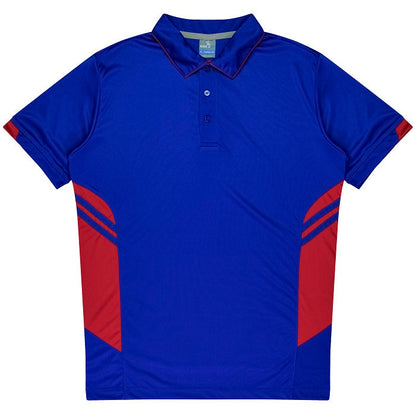Aussie Pacific N1311 Tasman Mens Polo Royal/Red