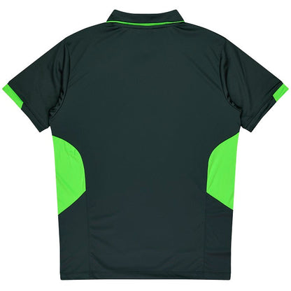 Aussie Pacific N1311 Tasman Mens Polo Slate/Neon Green