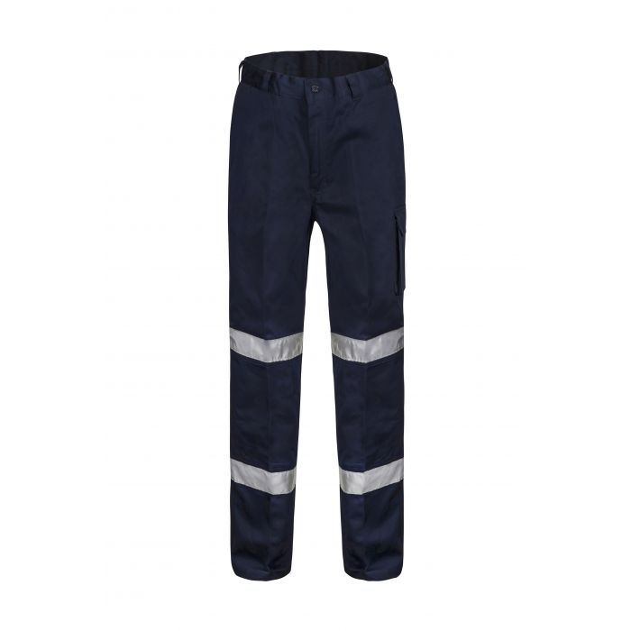 Navy blue Workcraft WP3065 DISCONTINUED Mid Weight Cargo Pants 3M Tape
