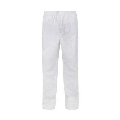 Workcraft WP3012 Food Industry Unisex Elastic Drawstring Pants - White front view