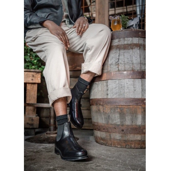 Blundstone 156 Heritage Black Full Grain Leather Elastic Side Boots