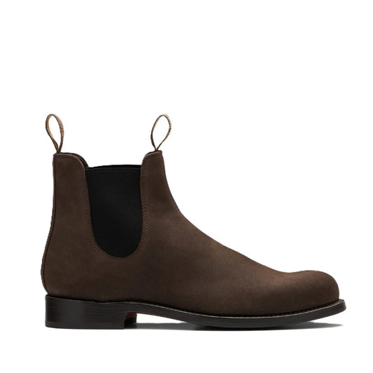 Brown chelsea Blundstone 159 Heritage Chocolate Nubuck Leather Elastic Side Boots