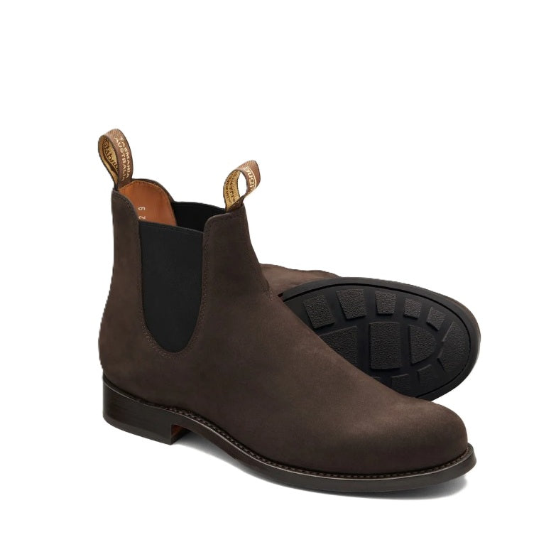 Brown pull on Blundstone 159 Heritage Chocolate Nubuck Leather Elastic Side Boots