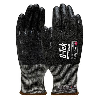 PIP 16-473 G-Tek PolyKor 13G Cut F Silicone Dip Glove