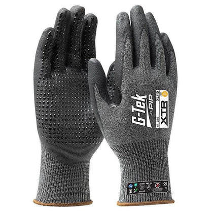 PIP 16-755 G-Tek Xtr 15G Cut D Palm Dip Dotted Glove