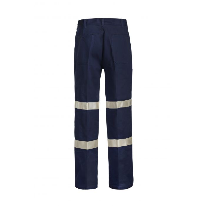 Workcraft WP3045 Classic Pleat Cotton Drill Trouser - Back with pockets