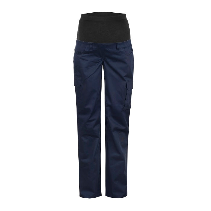 Workcraft WPL081 Maternity Cargo Cotton Drill Trouser - Navy - Front View