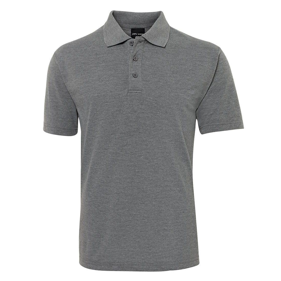 JBs Wear 210 The Signature Polo - Grey Marle - Front View
