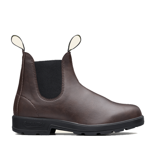 Unisex mens and womens brown leather pull on slip resistant Blundstone 2116 DISCONTINUED Unisex Vegan Chelsea Boots