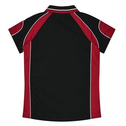 Aussie Pacific N3300 Kids Murray Polo - Black/Red - Back View