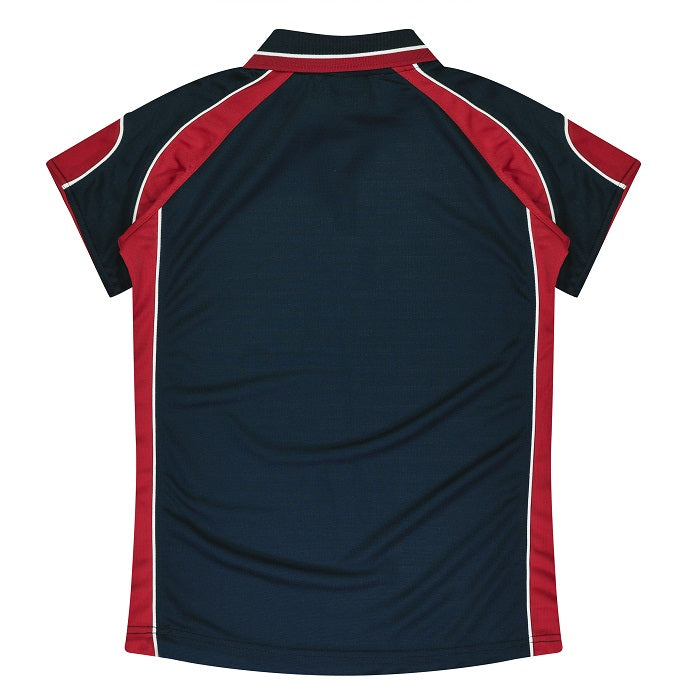 Aussie Pacific N3300 Kids Murray Polo - Navy/Red - Back View