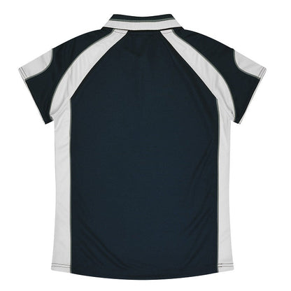 Aussie Pacific N3300 Kids Murray Polo - Navy/White - Back View