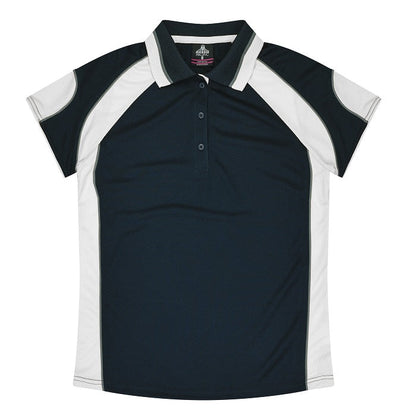 Aussie Pacific N3300 Kids Murray Polo - Navy/White - Front View