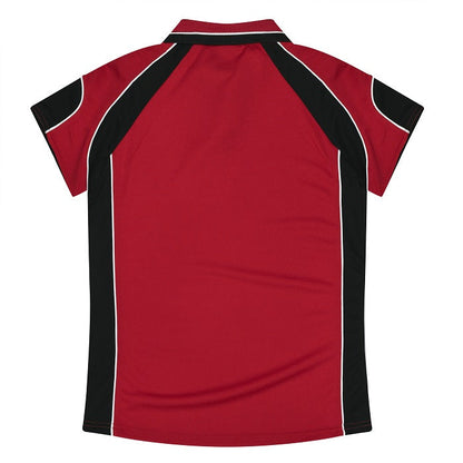 Aussie Pacific N3300 Kids Murray Polo - Red/Black - Back View