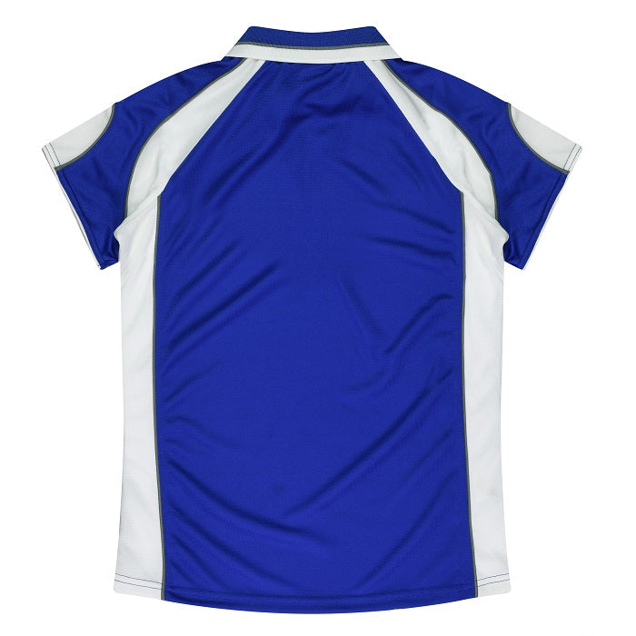Aussie Pacific N3300 Kids Murray Polo - Royal Blue/White - Back View