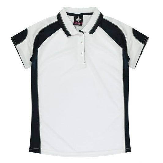 Aussie Pacific N2300 Murray Ladies Polo White/Navy