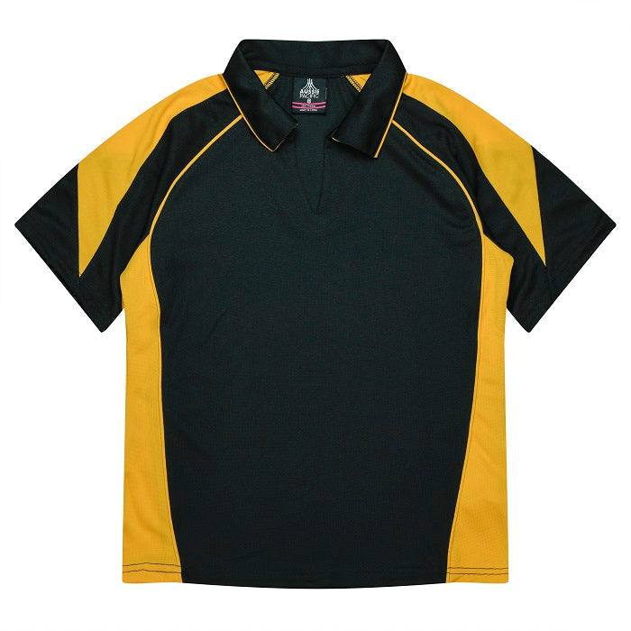Aussie Pacific N2301 Premier Ladies Polo Black/Gold