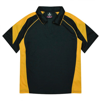 Aussie Pacific N2301 Premier Ladies Polo Black/Gold