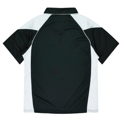 Aussie Pacific N1301 Premier Mens Polo Black/White