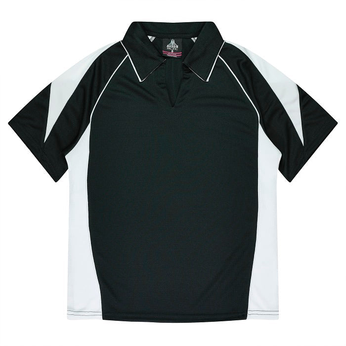 Aussie Pacific N1301 Premier Mens Polo Black/White