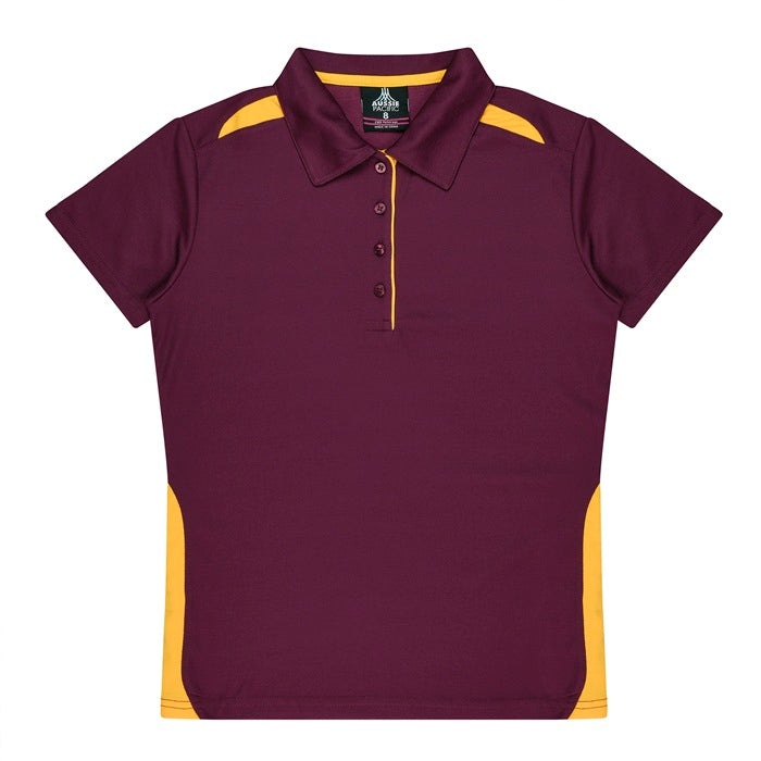 Aussie Pacific N2305 Paterson Ladies Polo Pacific White/Navy