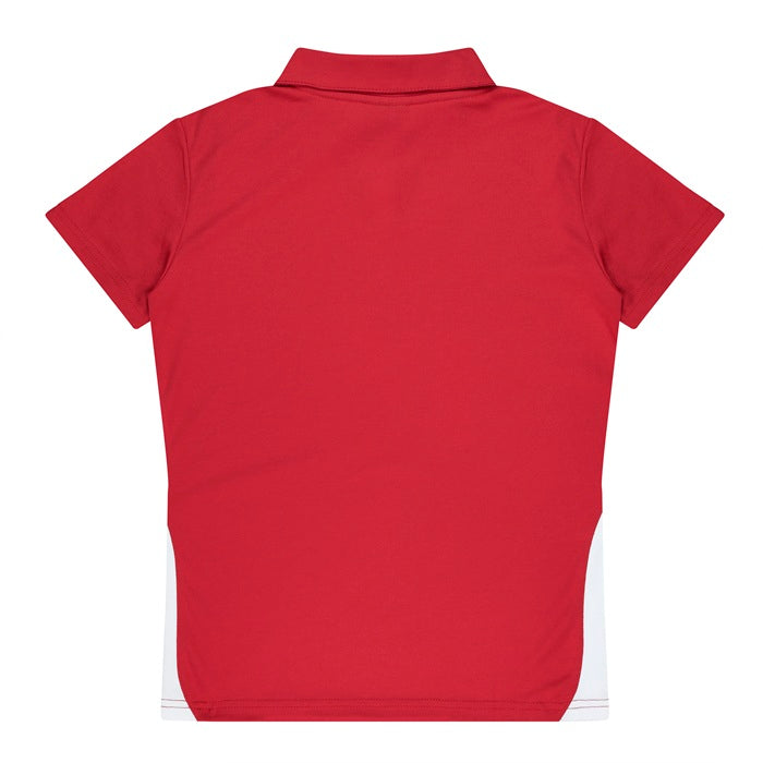 Aussie Pacific N2305 Paterson Ladies Polo Pacific Red/White - Back view