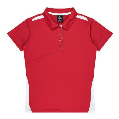 Aussie Pacific N2305 Paterson Ladies Polo Pacific Red/White