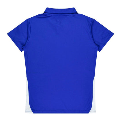 Aussie Pacific N2305 Paterson Ladies Polo Royal/White - Back view