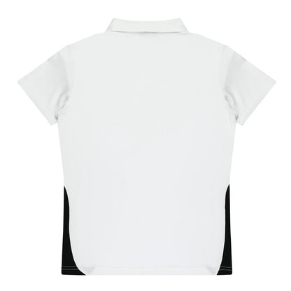 Aussie Pacific N2305 Paterson Ladies Polo Pacific White/Black - Back view