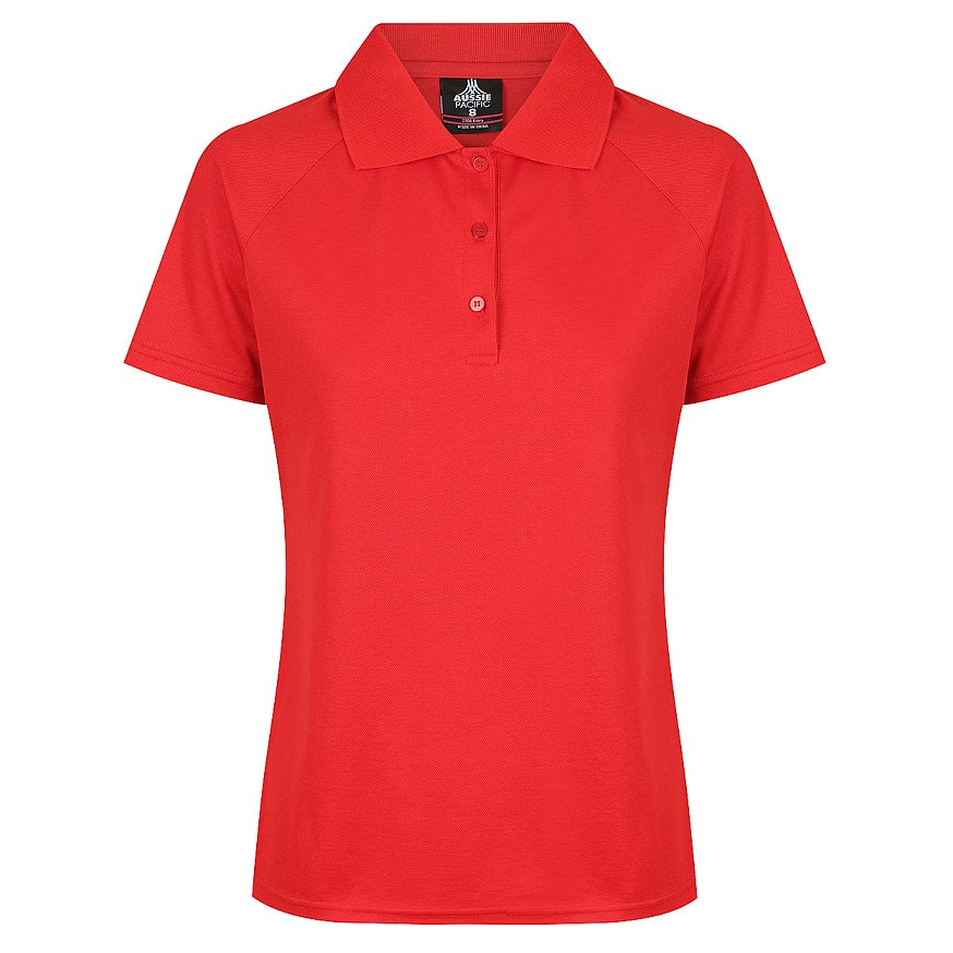 Aussie Pacific N2306 Ladies Keira Polo - Red - Front View