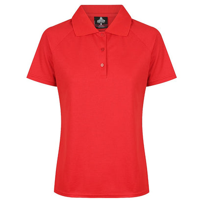 Aussie Pacific N2306 Keira Ladies Polo -Red Colour - Front View
