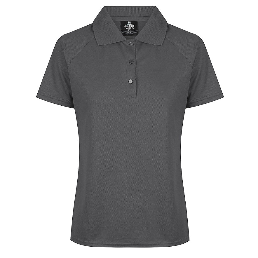 Aussie Pacific N2306 Keira Ladies Polo - Slate Colour - Front View