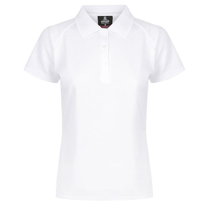 Aussie Pacific N2306 Keira Ladies Polo -White Colour -Front View