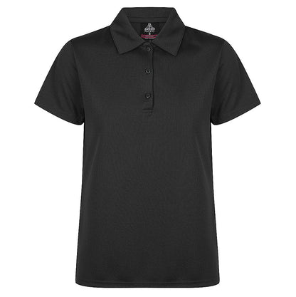 Aussie Pacific N2307 Botany Ladies Polo colour Black- Front view