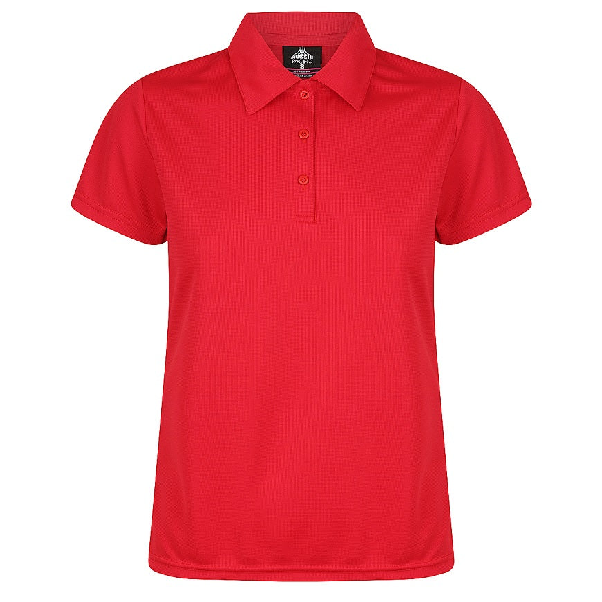 Aussie Pacific N2307 Botany Ladies Polo - Red - Front View