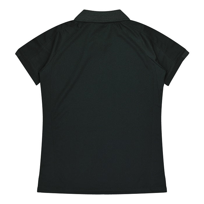 Aussie Pacific N2308 Flinders Lady Polos - Black/Red - Back View