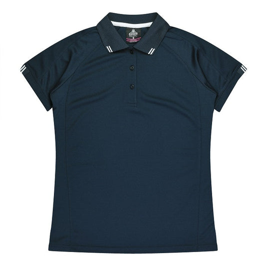 Aussie Pacific N2308 Flinders Ladies Polo Navy/White