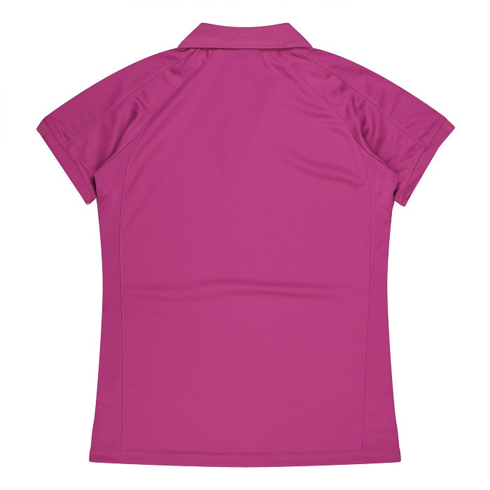 Aussie Pacific N2308 Flinders Lady Polos - Pink/White - Back View