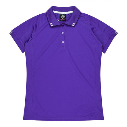 Aussie Pacific N2308 Flinders Ladies Polo Purple/white