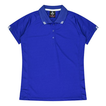 Aussie Pacific N2308 Flinders Ladies Polo Royal/White