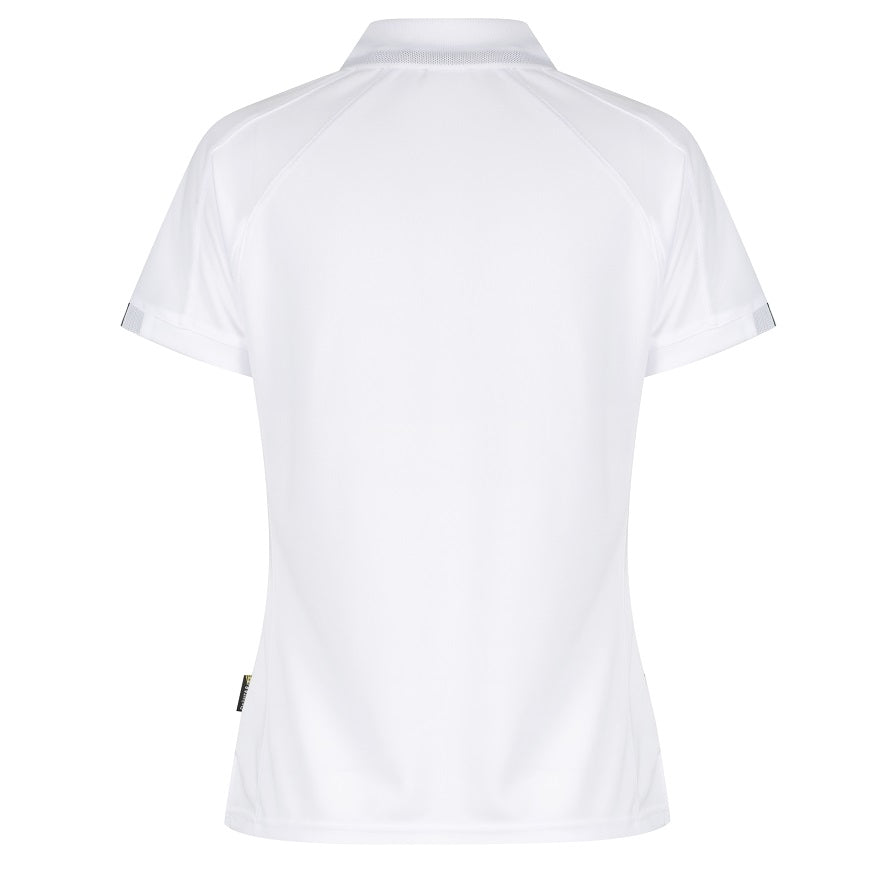 Aussie Pacific N2308 Flinders Lady Polos - White/Navy - Back View