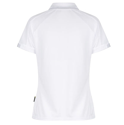 Aussie Pacific N2308 Flinders Lady Polos - White/Navy - Back View