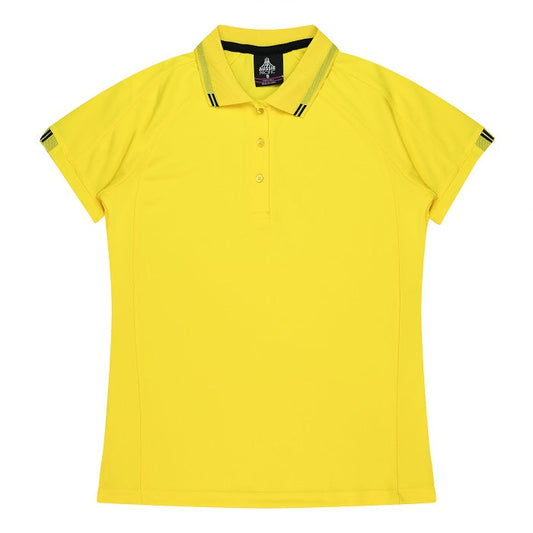 Aussie Pacific N2308 Flinders Ladies Polo Canary/Black