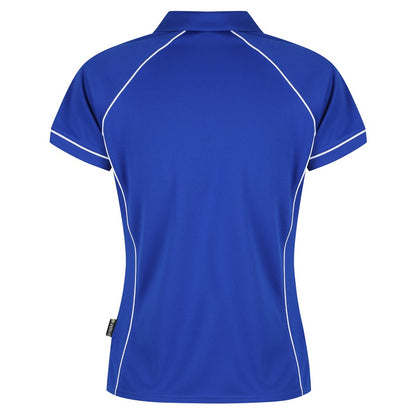 Aussie Pacific N2310 Endeavour Ladies Polo - Royal Blue/White - Back View