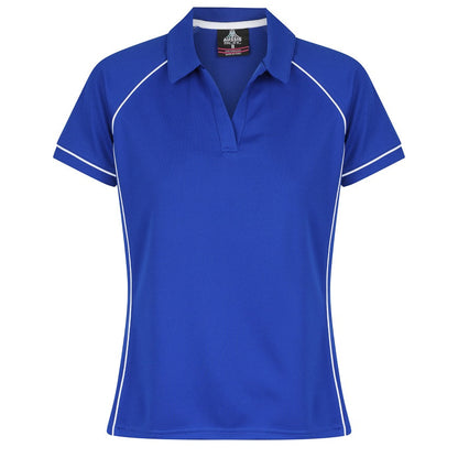 Aussie Pacific N2310 Endeavour Ladies Polo Royal/White