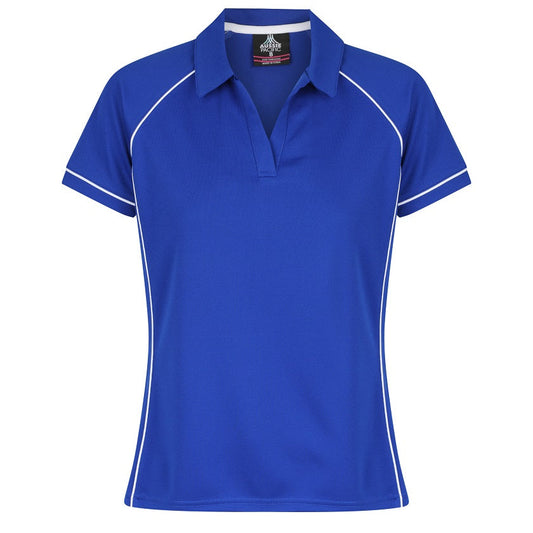 Aussie Pacific N2310 Endeavour Ladies Polo Royal/White