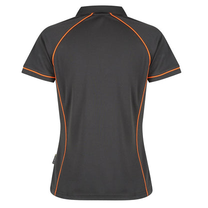Aussie Pacific N2310 Endeavour Ladies Polo Slate/Orange