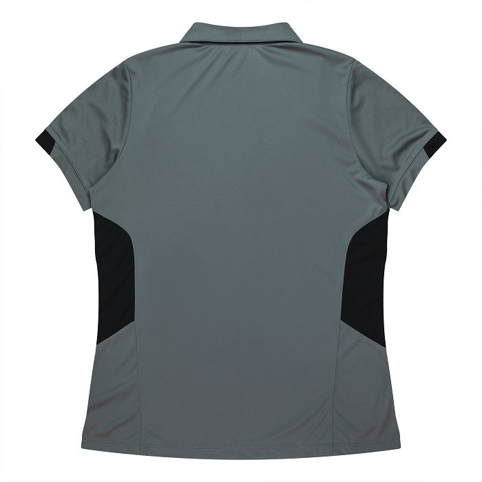 Aussie Pacific N2311 Tasman Ladies Polo Ash/Black